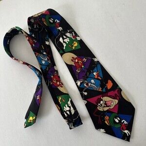 VINTAGE 1993 WARNER BROS LOONEY TUNES MANIA NECKTIE LOONEY TOONS CHARACTERS